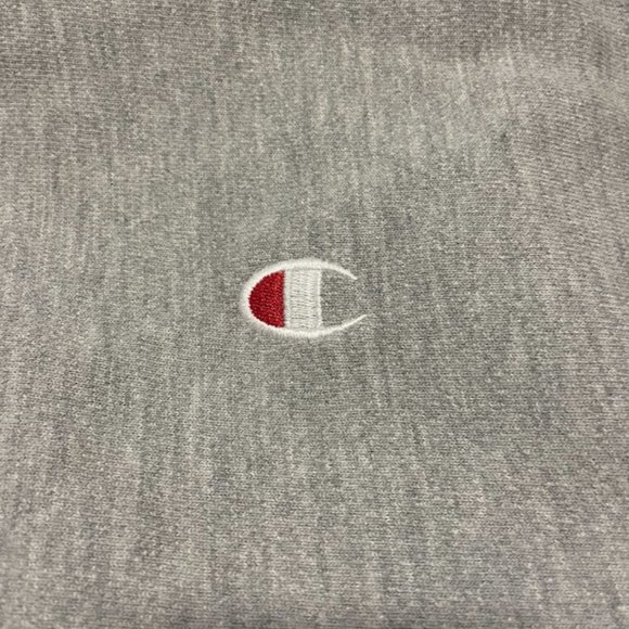 Champion Reverse Weave Hoodie in Oxford Grey, C Logo - Picture 5 of 5